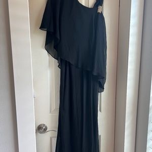 Black formal bell bottom jumpsuit